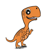 orange dino